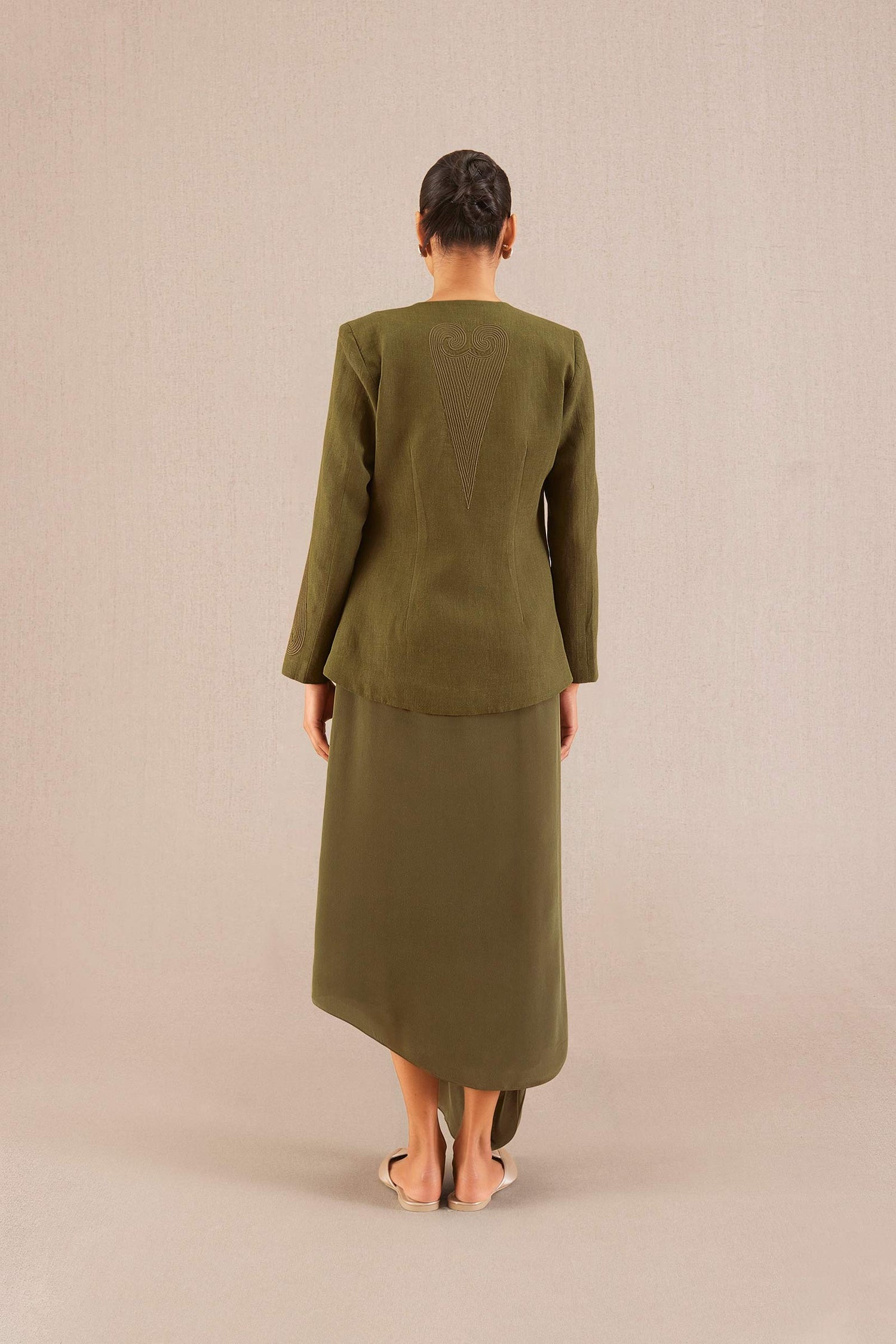 Raha Jacket Set - Olive