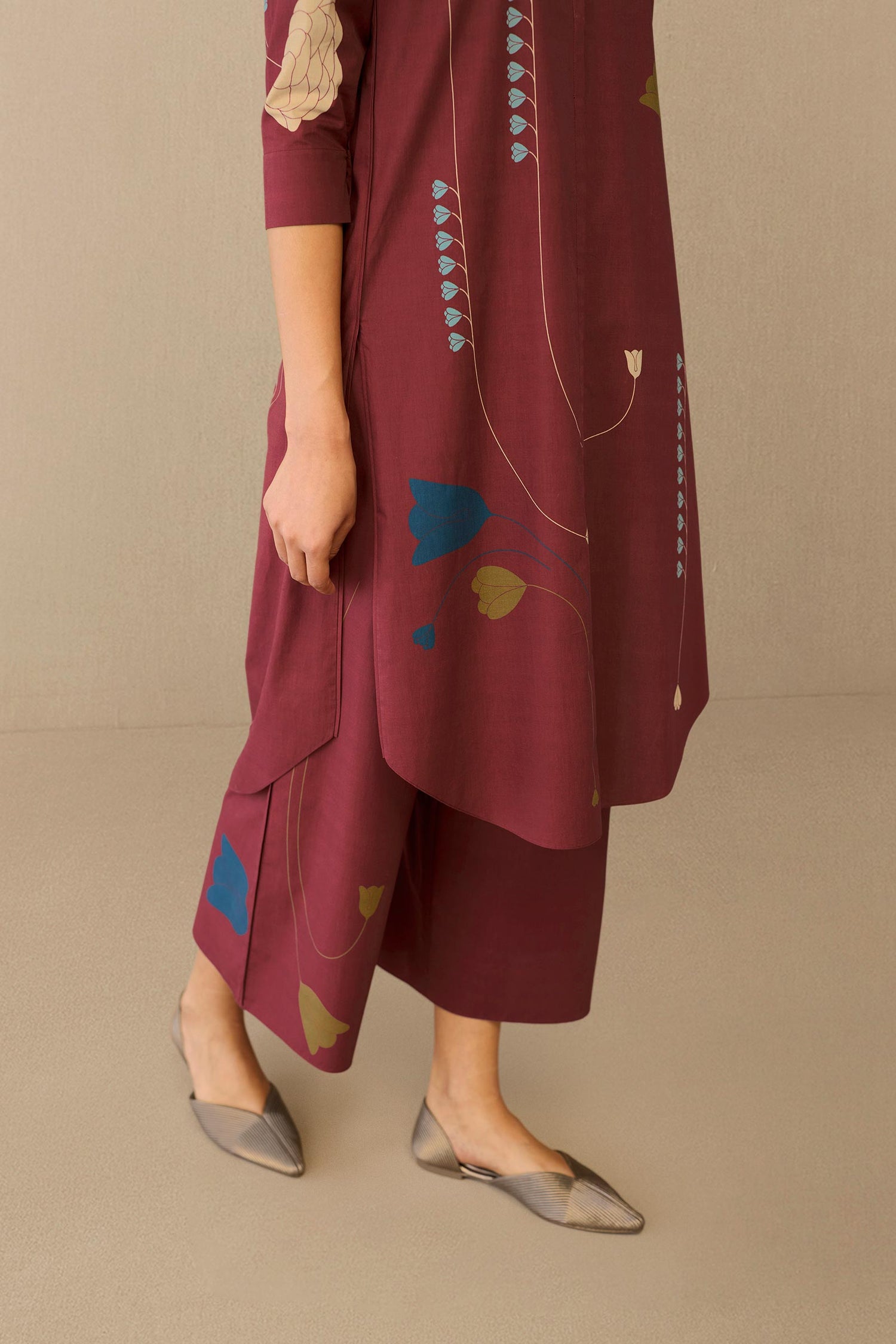  Cotton Parisa Tunic Set – Red