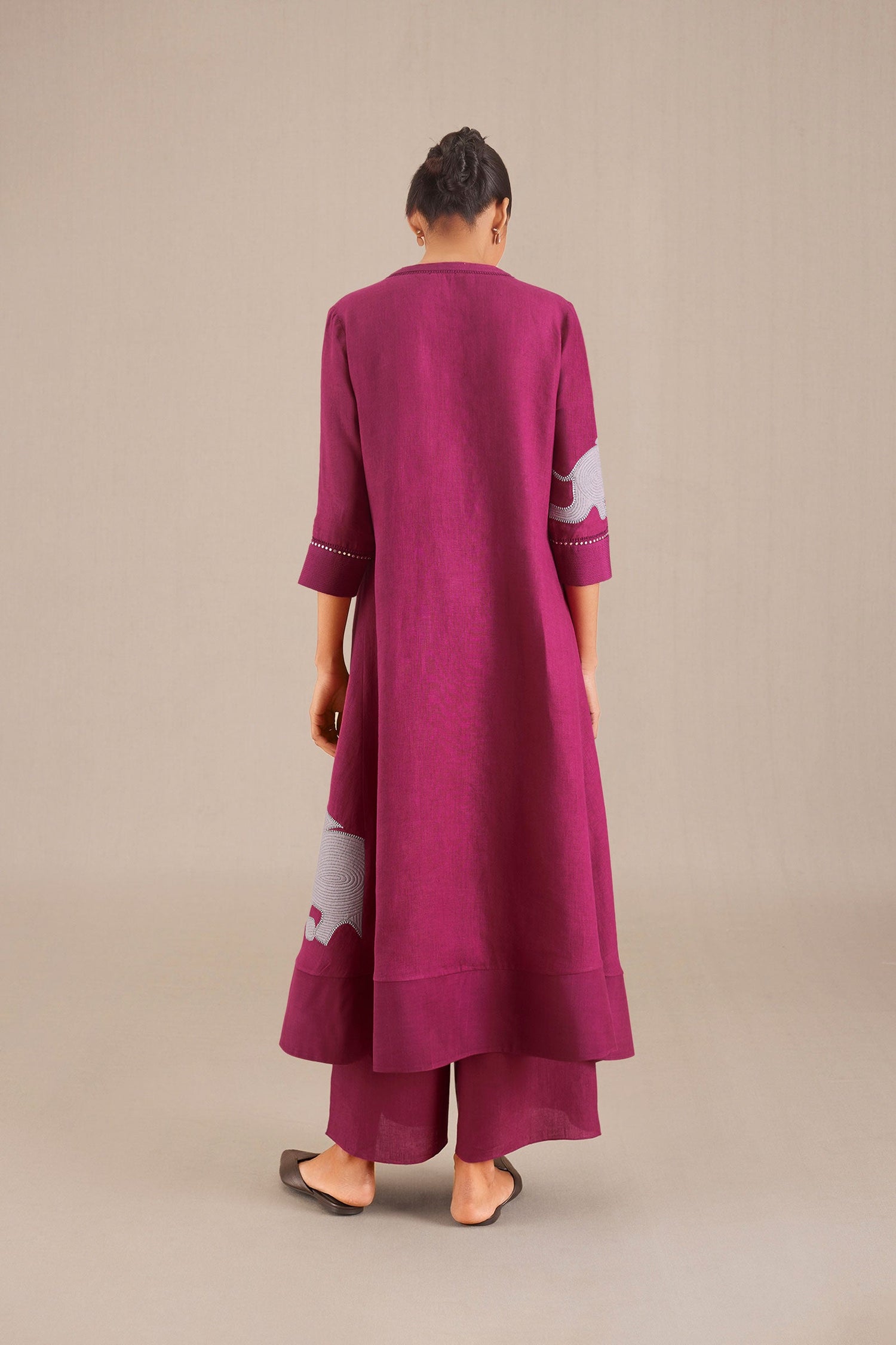 Nahliah Kurta Set - Mulberry 