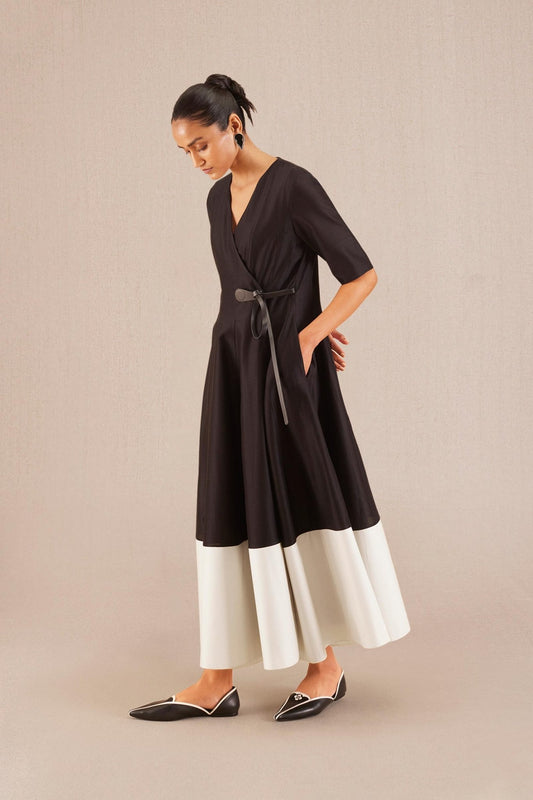 Chanderi Alizeh Dress – Black