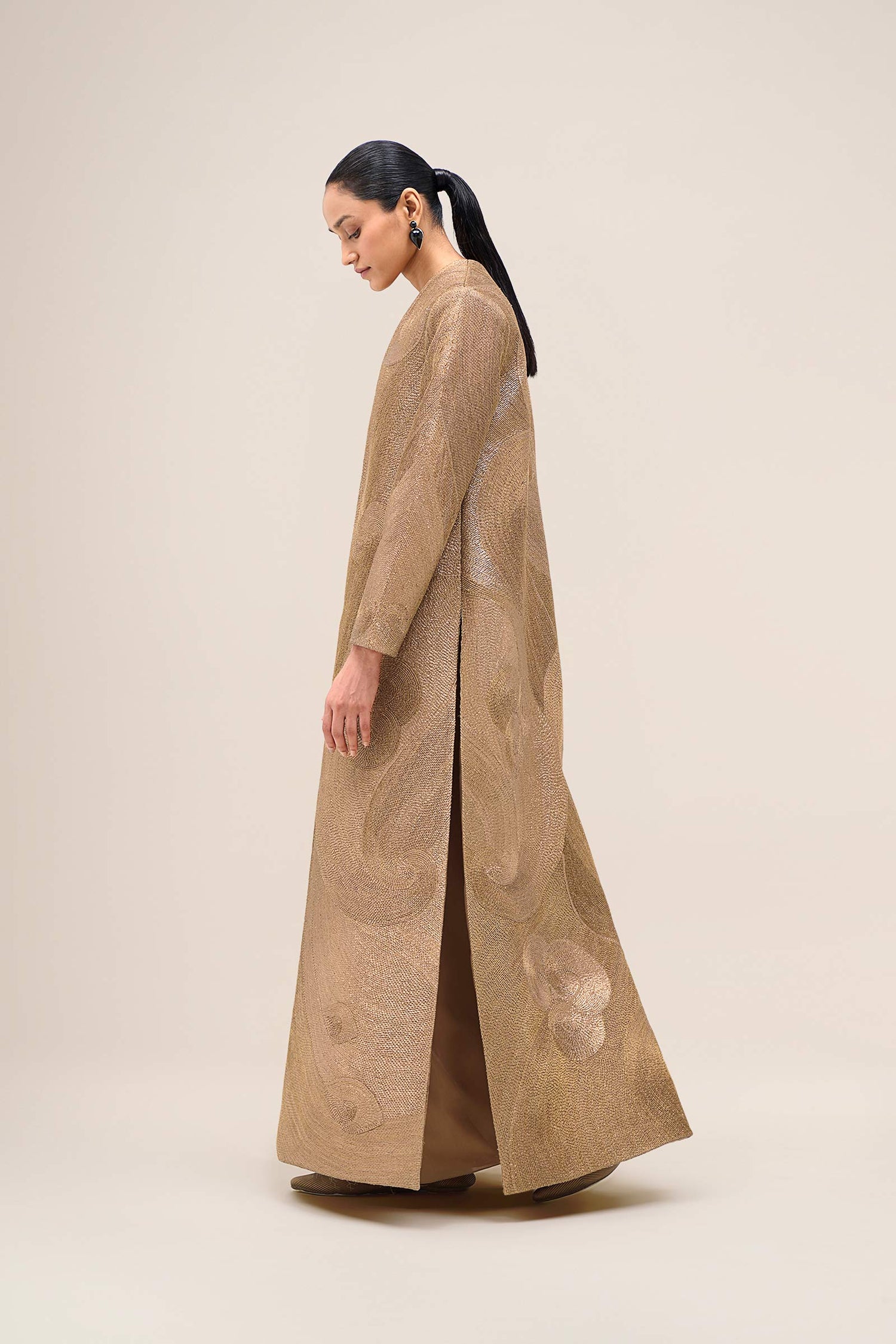  Cotton Zulfa Abaya Set – Metallics