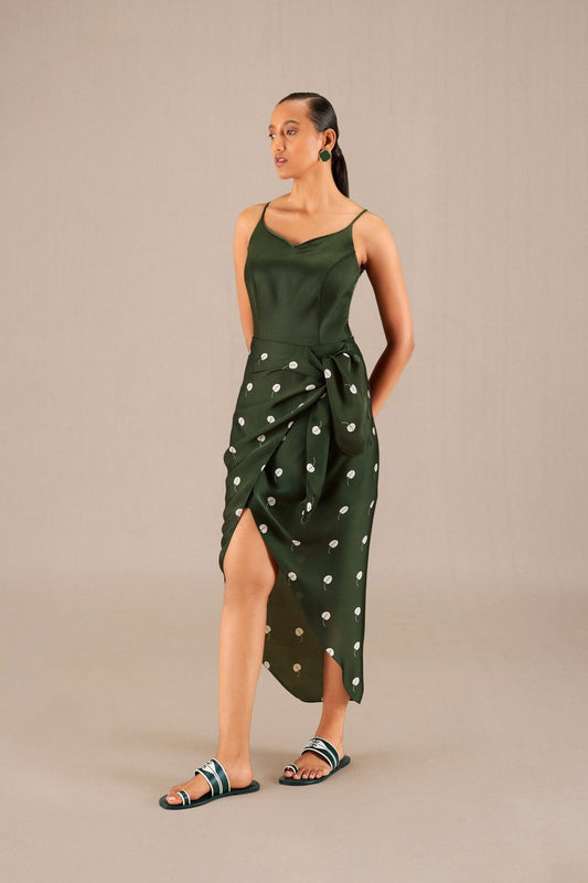 Organza Luna Leotard Set – Green