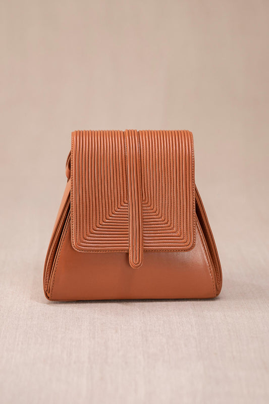 Leather Naia Shoulder Bag – Brown
