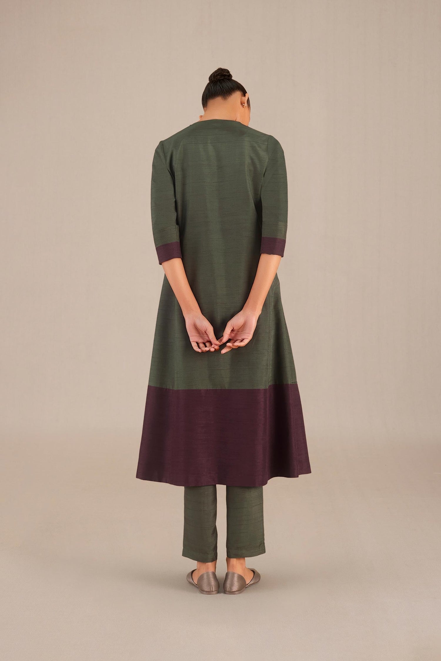 Heba Kurta Set - Olive