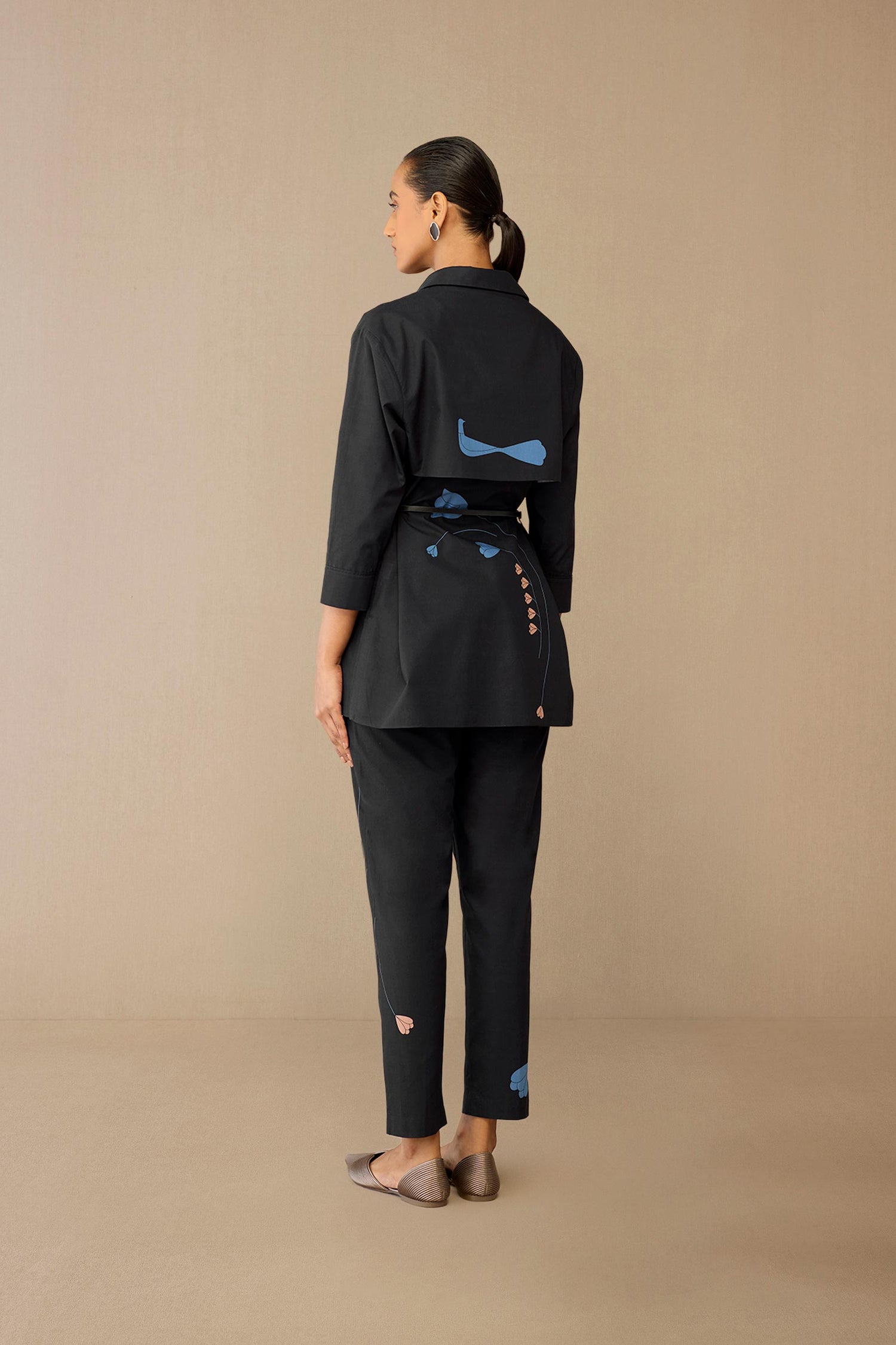  Cotton Neima Shirt Set – Blue