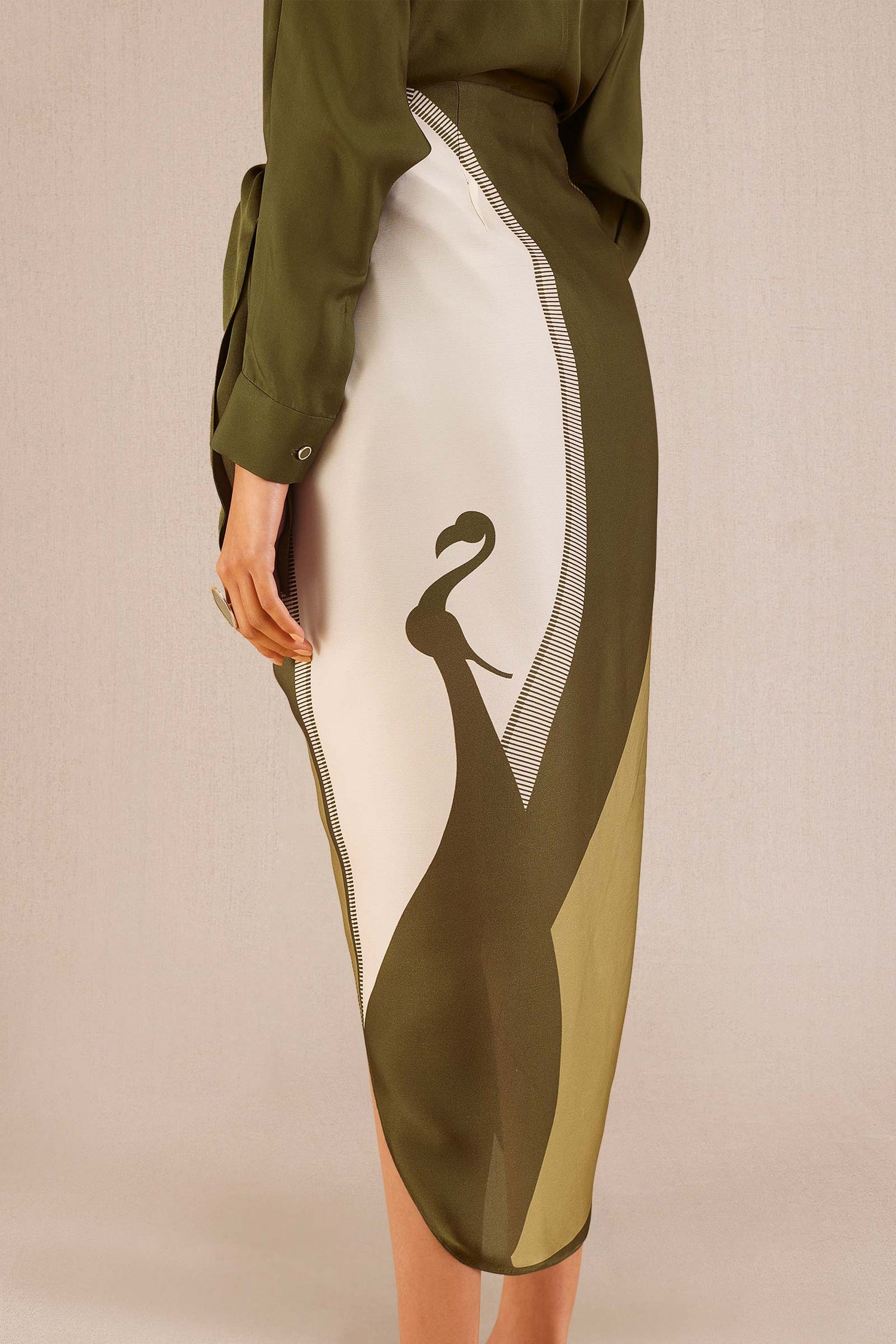 Nasreen Co Ord Set - Olive 