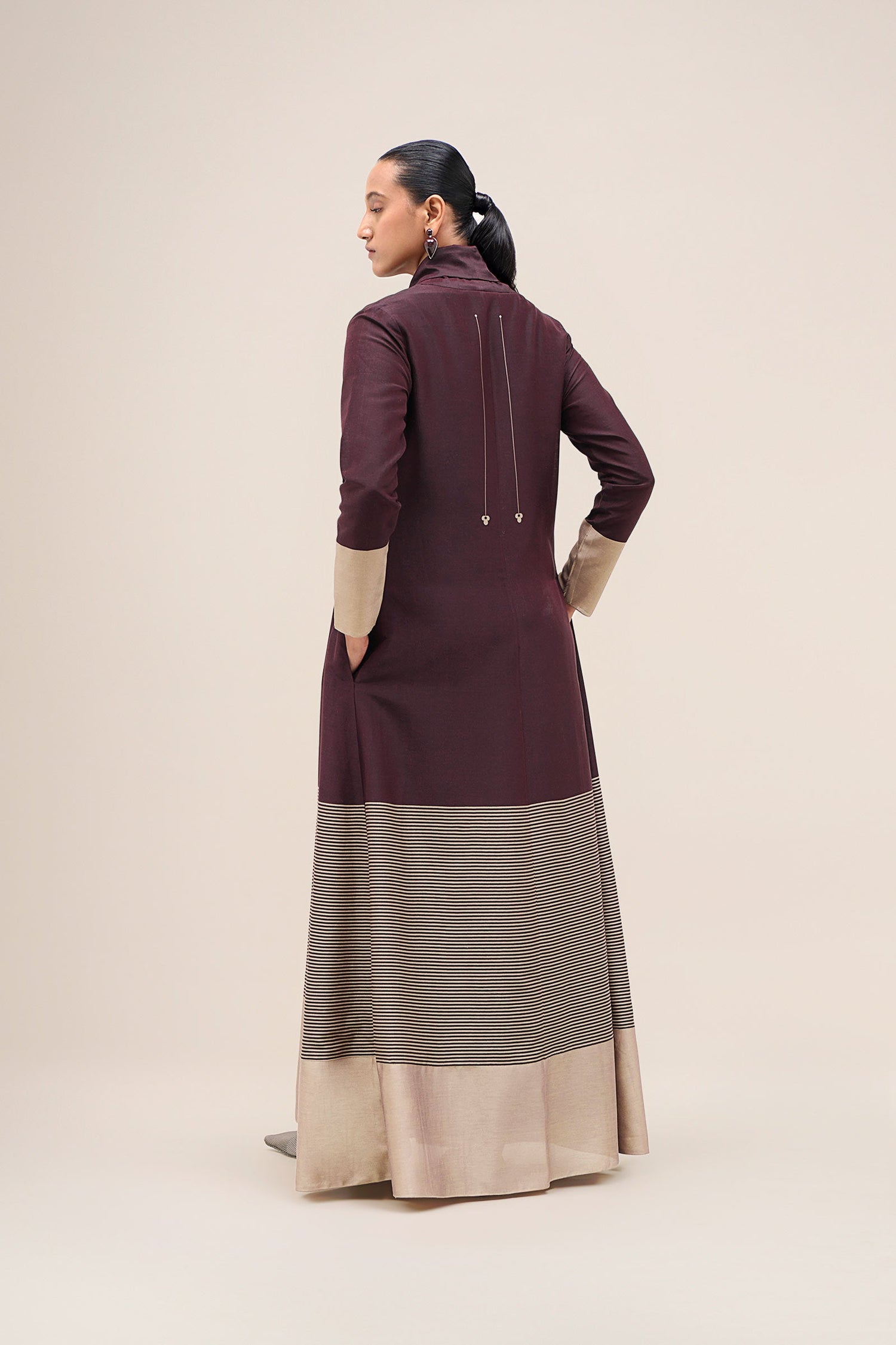  Chanderi Aziza Abaya Set – Red