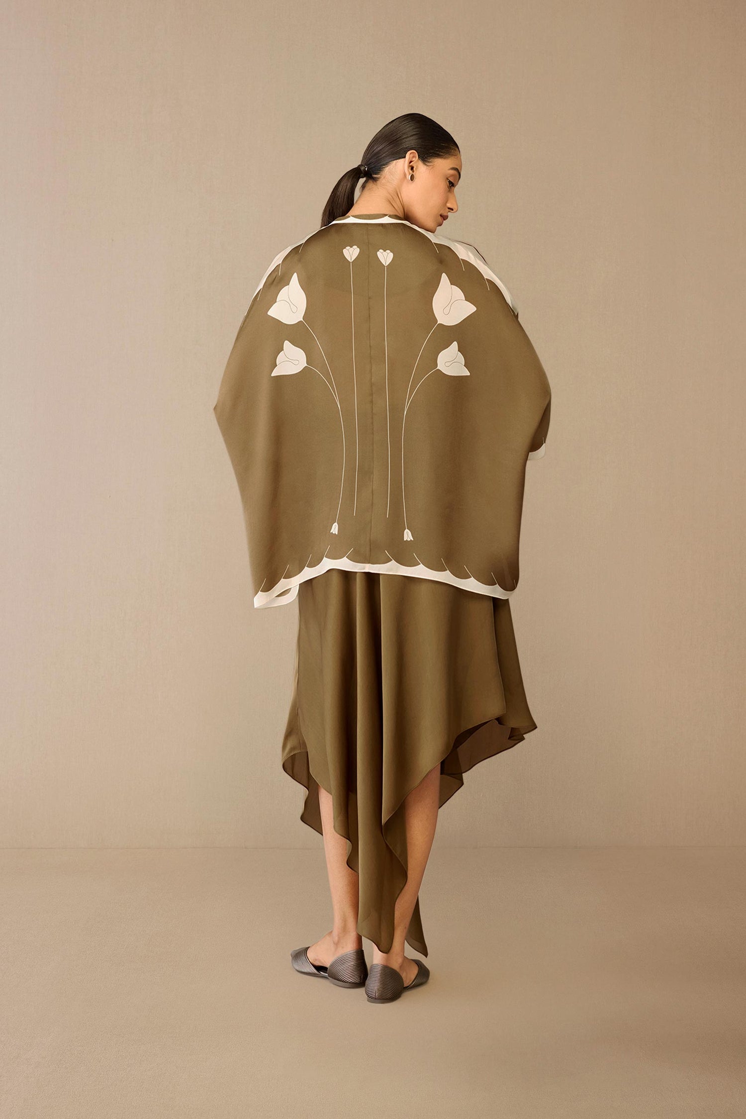  Organza Refa Shirt Set – Grey