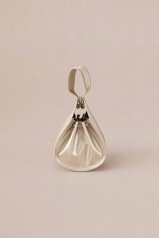Faux Leather Nésara Bucket Bag – Metallics