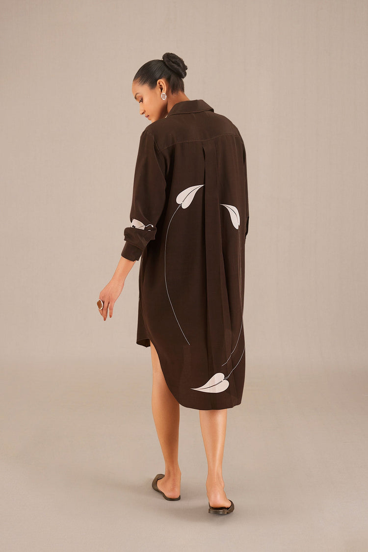 Emilia Shirt Dress - Dark Brown