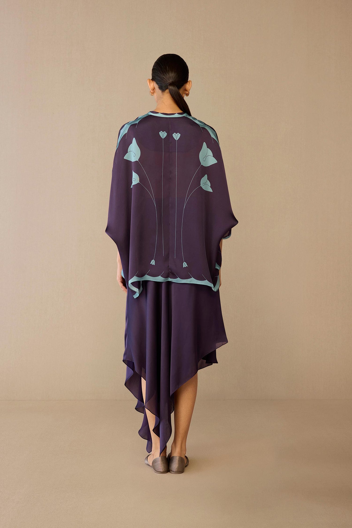  Organza Refa Shirt Set – Purple