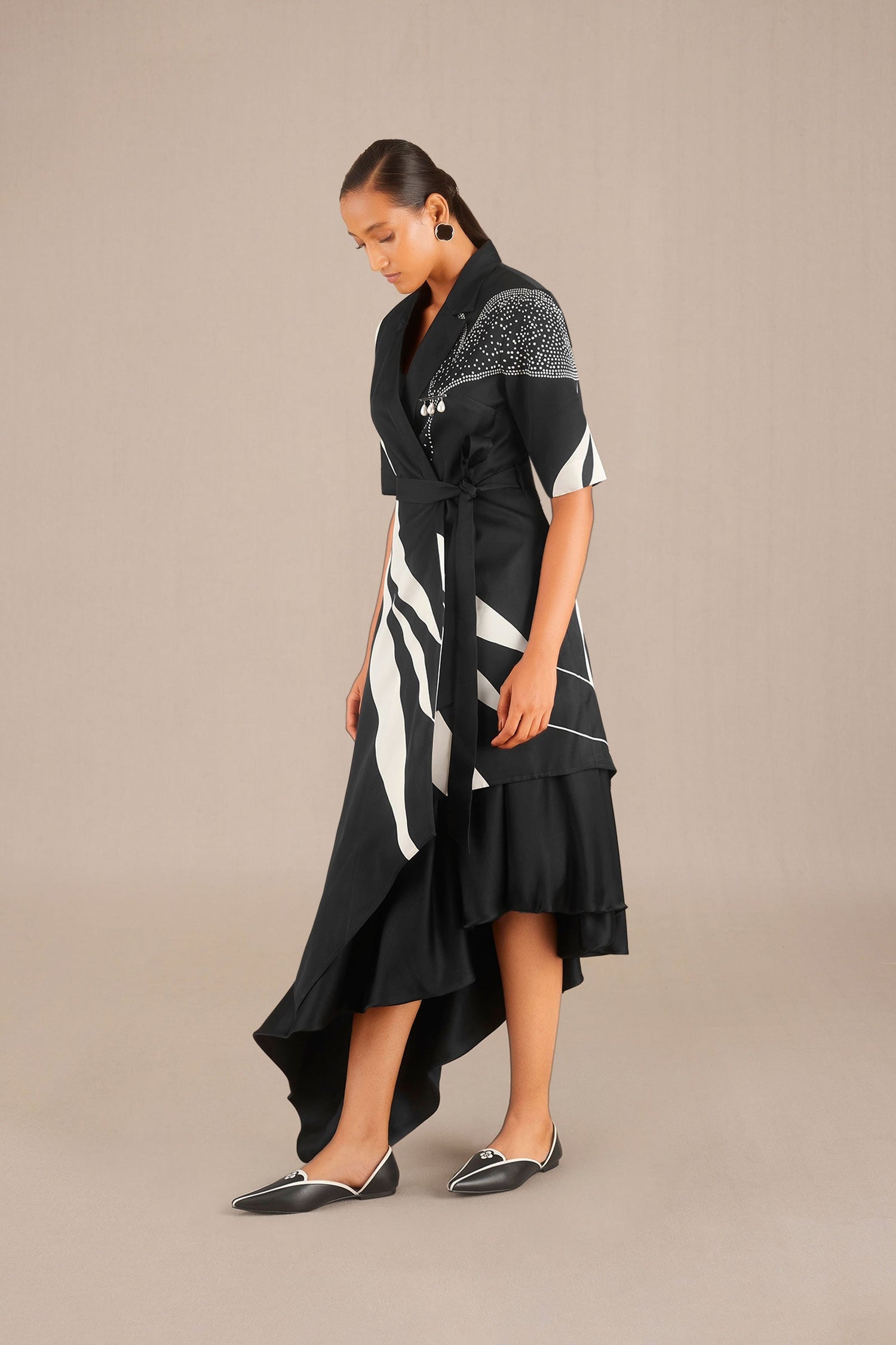 Suha Jacket Set - Black  