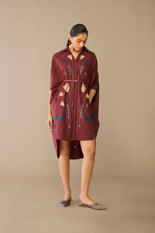 Cotton Viola Dress – Red