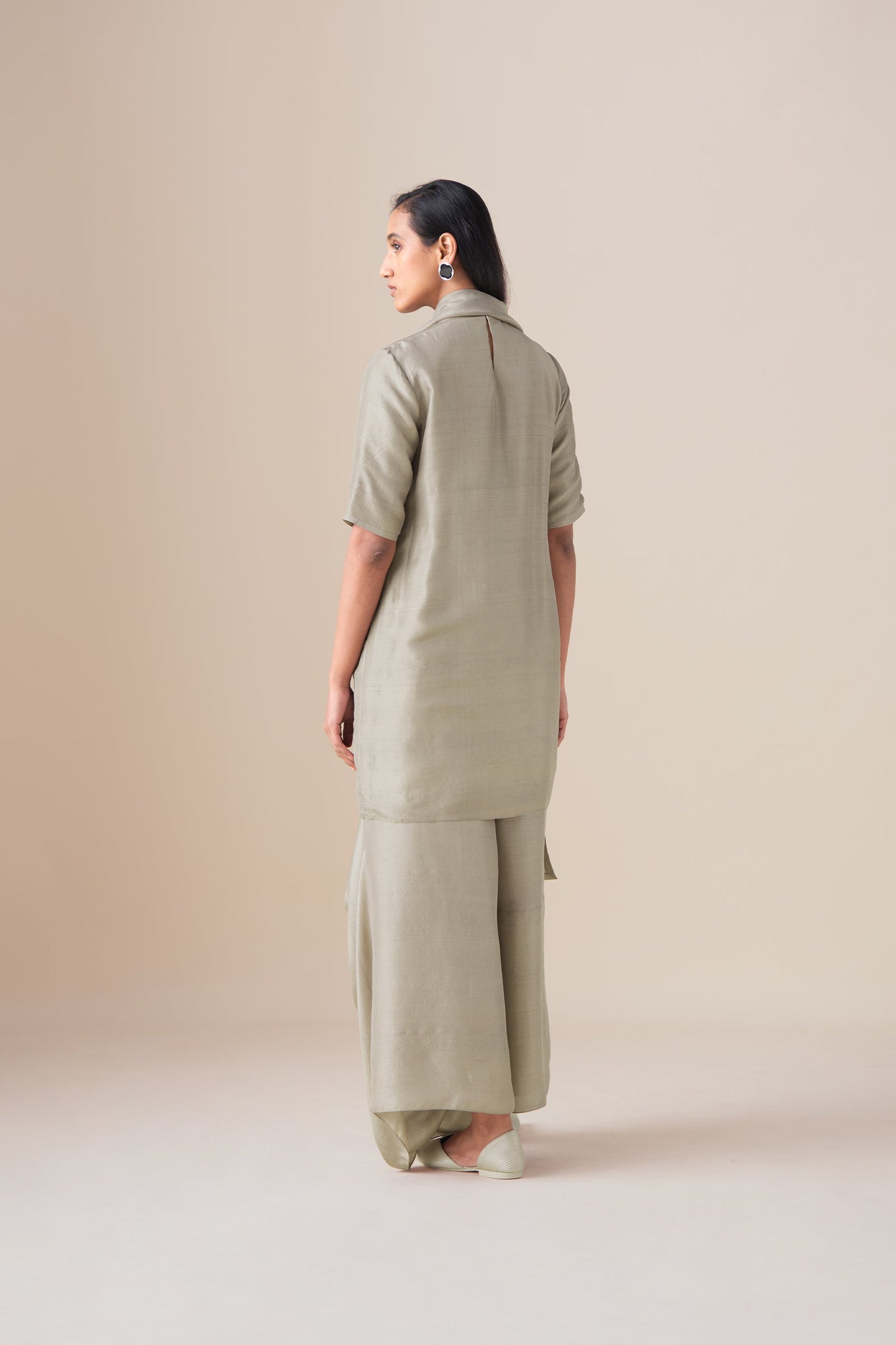  Silk Sera Tunic Set – Beige