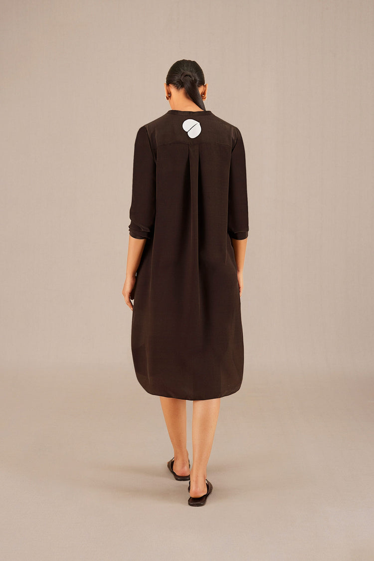 Veeda Dress - Dark Brown 