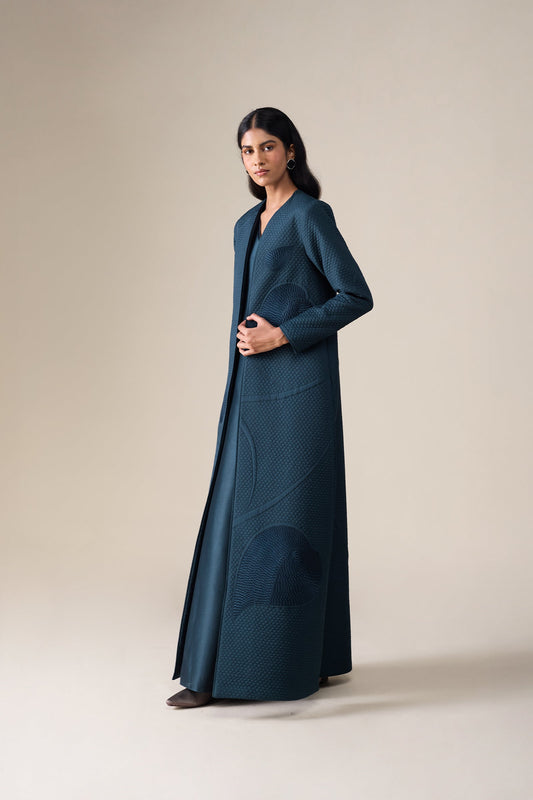 Silk Raziya Abaya Set – Blue