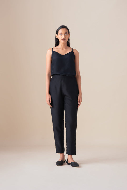 Habutai Sumi Pants – Black