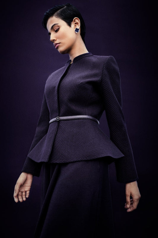 Wool Noya Jacket Set – Purple