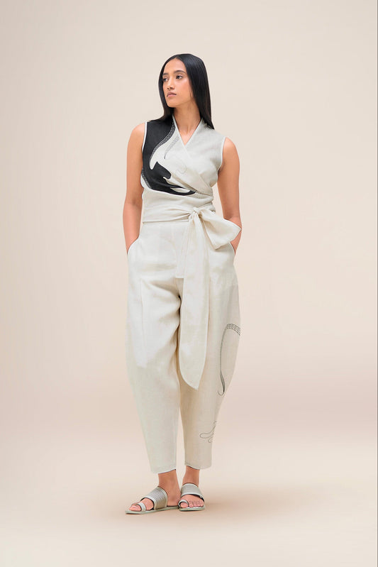 Linen Robin Top Set – Ivory