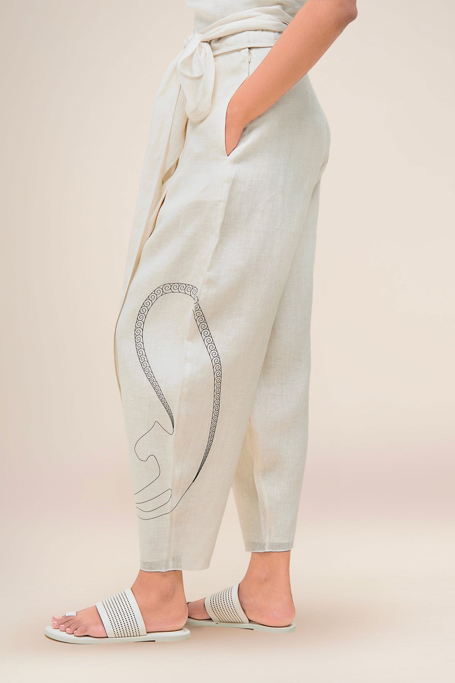  Linen Robin Top Set – Ivory