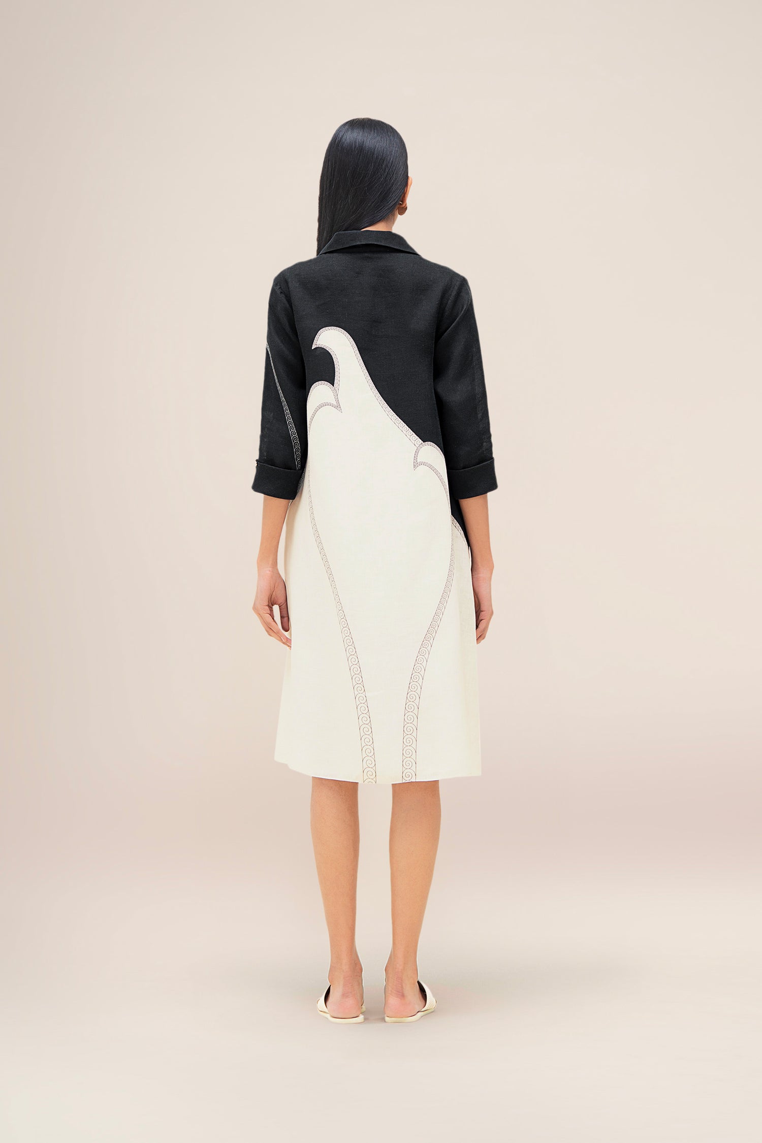  Linen Lark Dress – Black