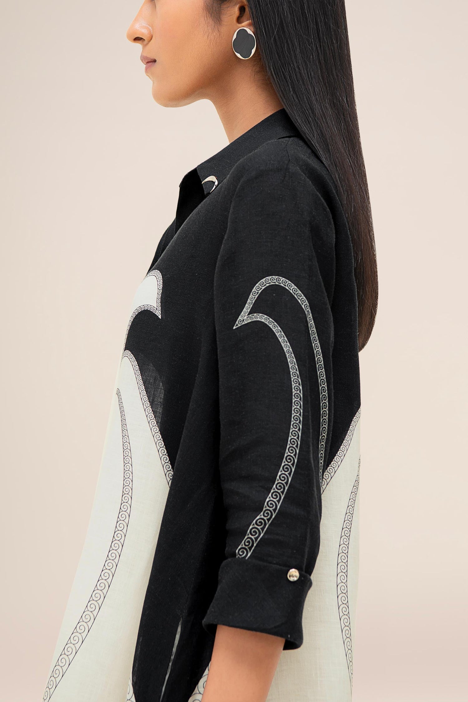  Linen Lark Dress – Black