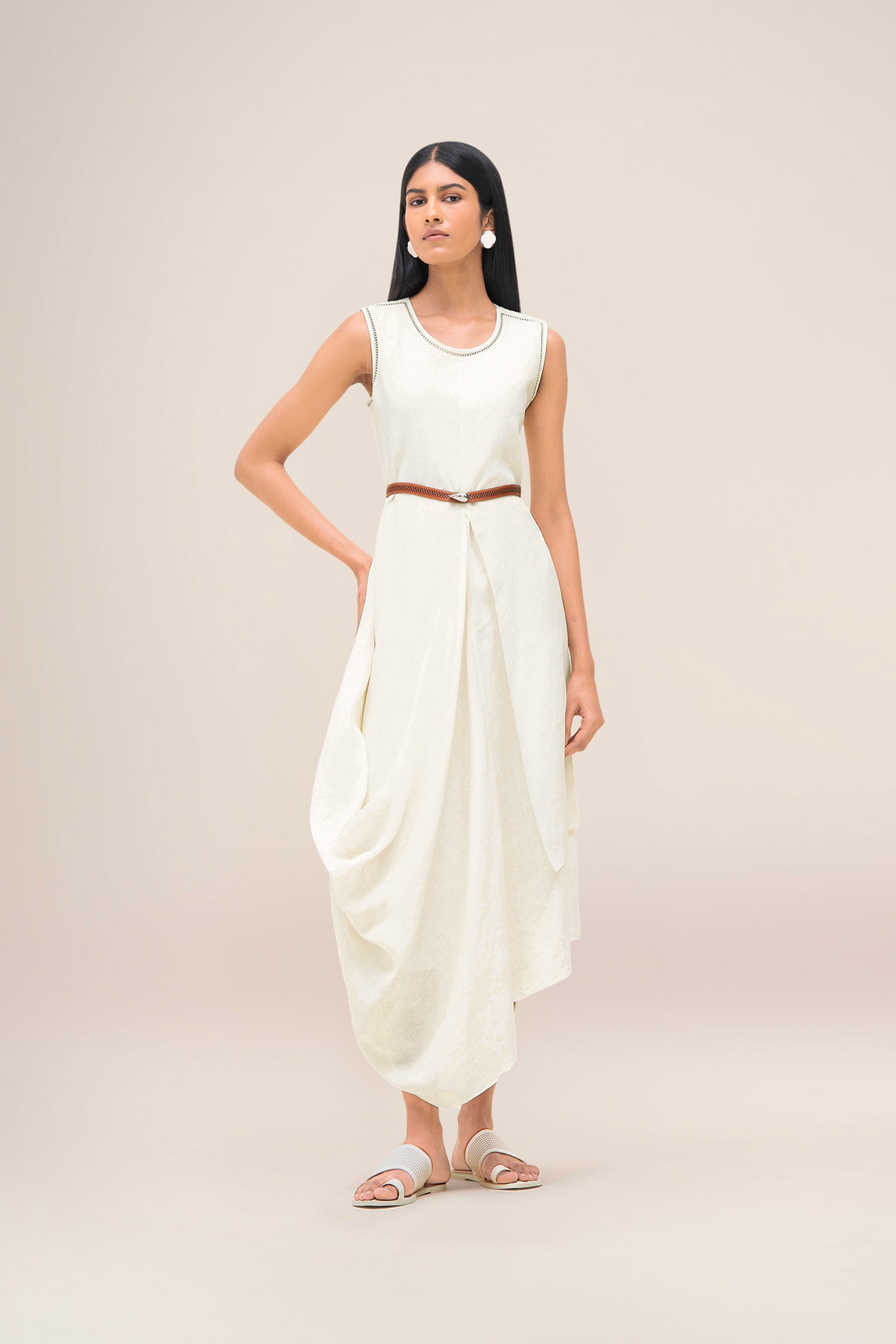  Linen Dove Dress – Ivory