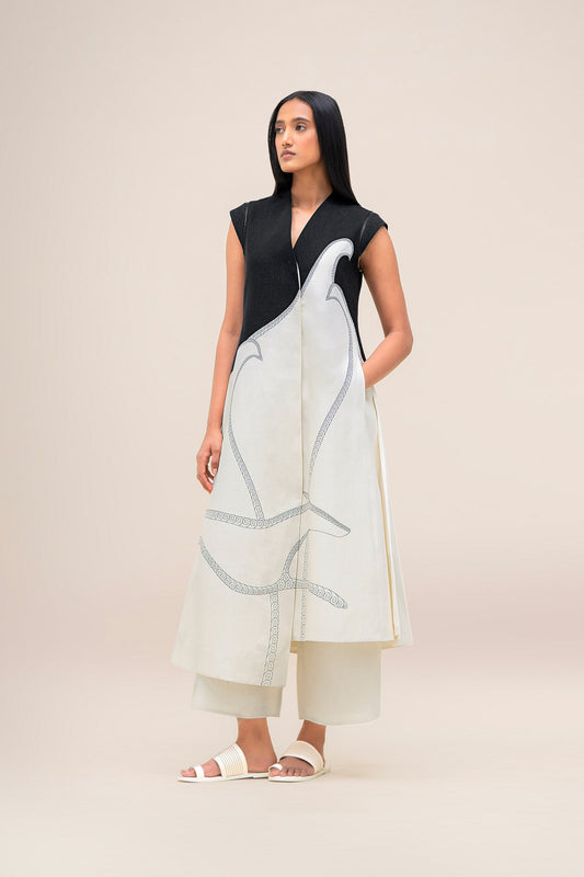 Linen Swan Jacket Set – Ivory