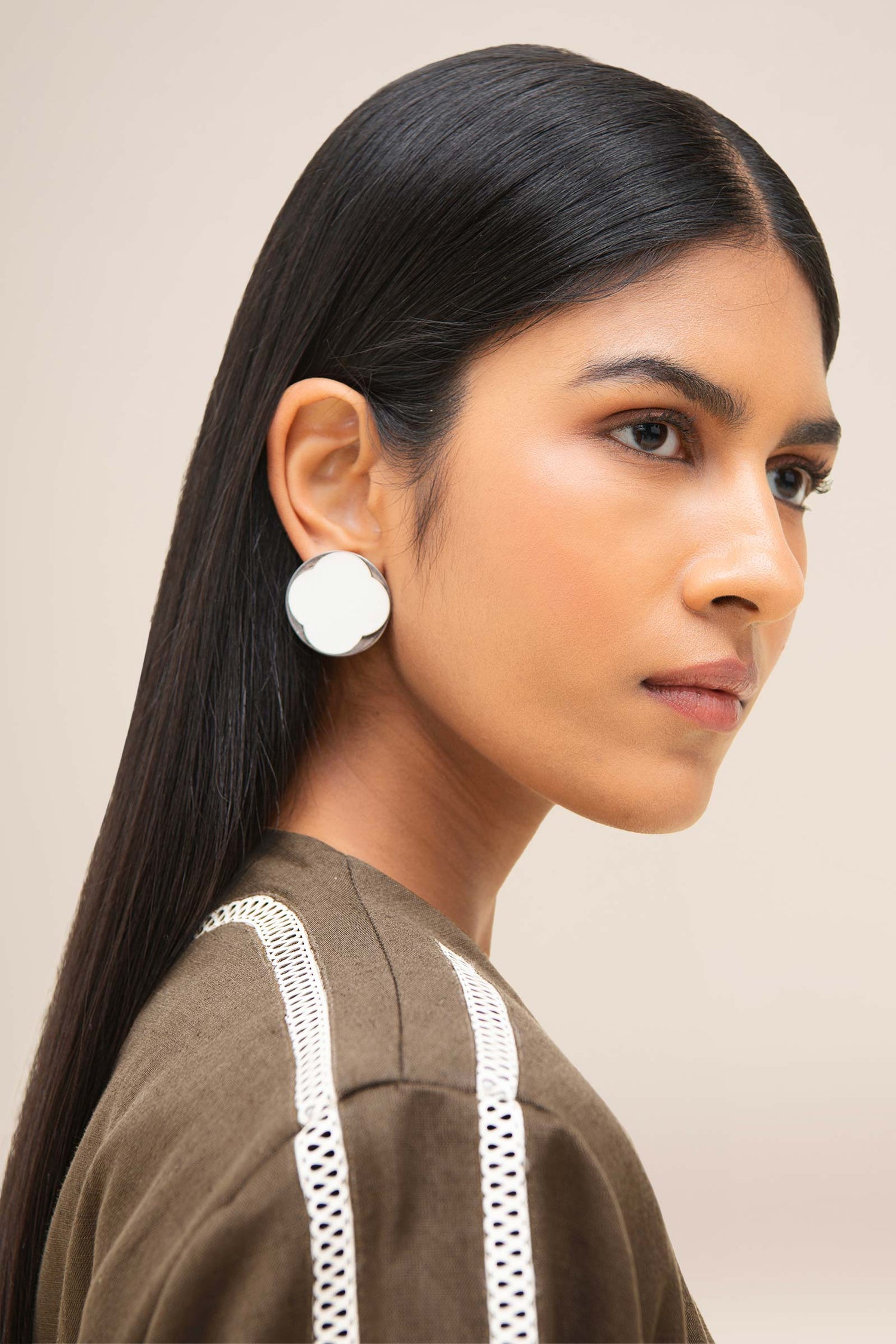  Linen Ravida Abaya Set – Brown