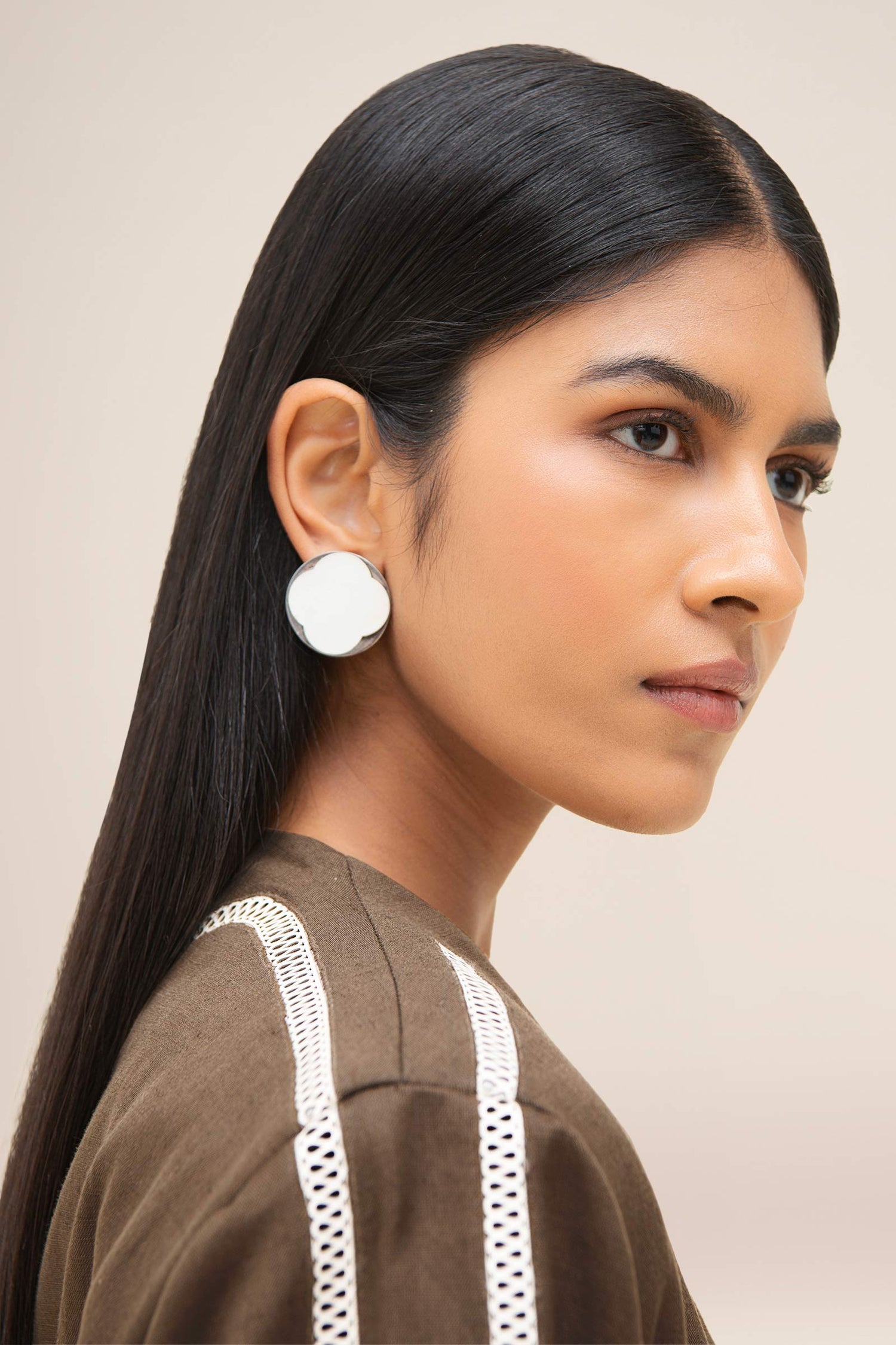  Linen Ravida Abaya Set – Brown