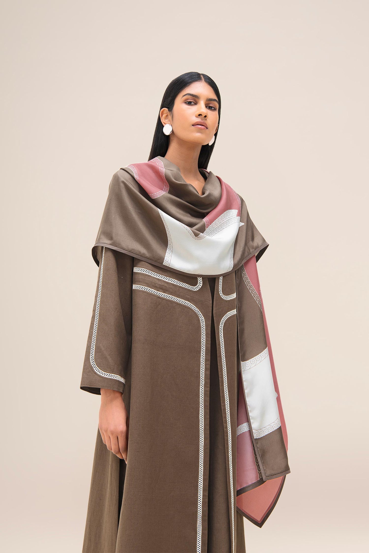  Silk Avis Scarf – Brown