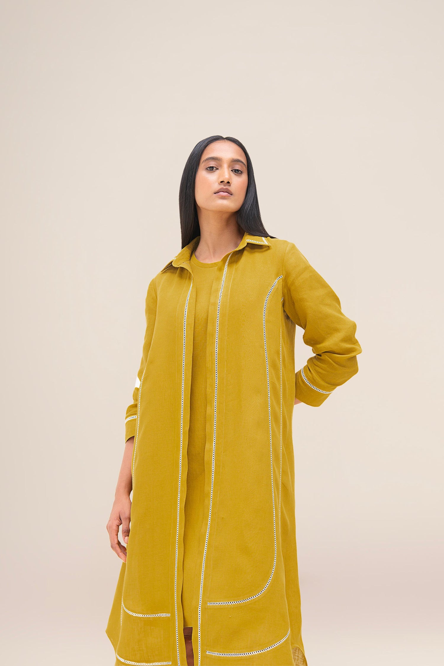  Linen Malkoha Dress – Yellow