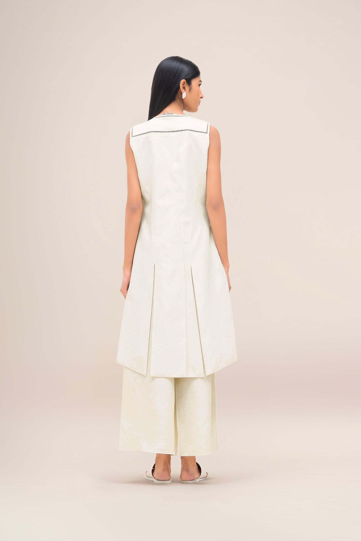  Linen Kashika Tunic Set – Ivory