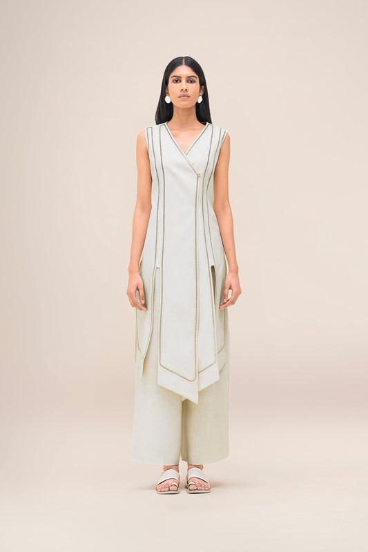 Linen Kashika Tunic Set – Ivory