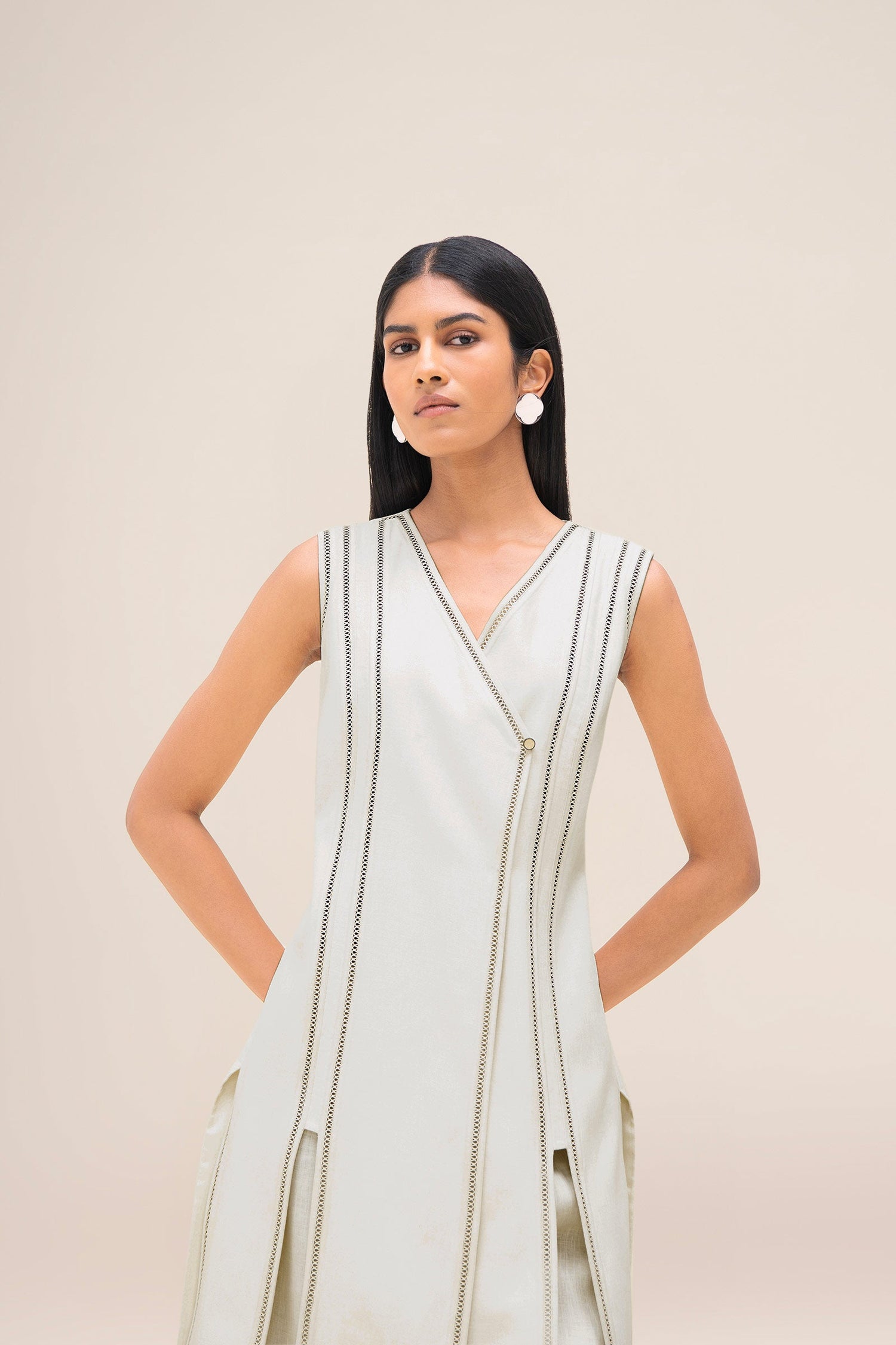  Linen Kashika Tunic Set – Ivory
