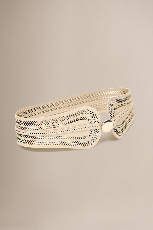 Faux Leather Baaz Belt – Metallics