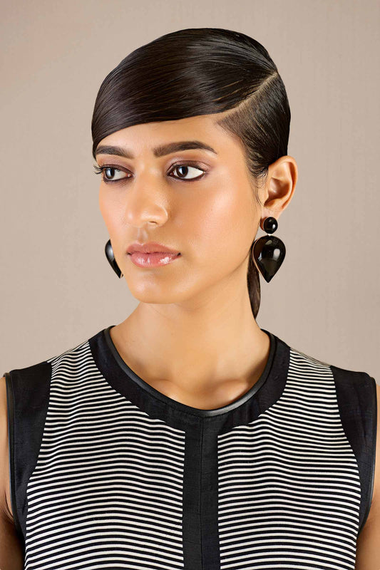 Enamel Yarra Earrings – Black