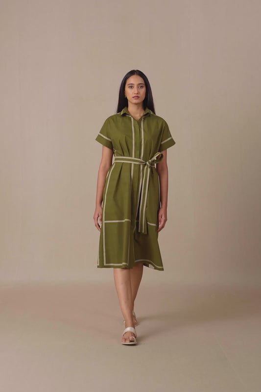 Cotton Adya Dress – Green