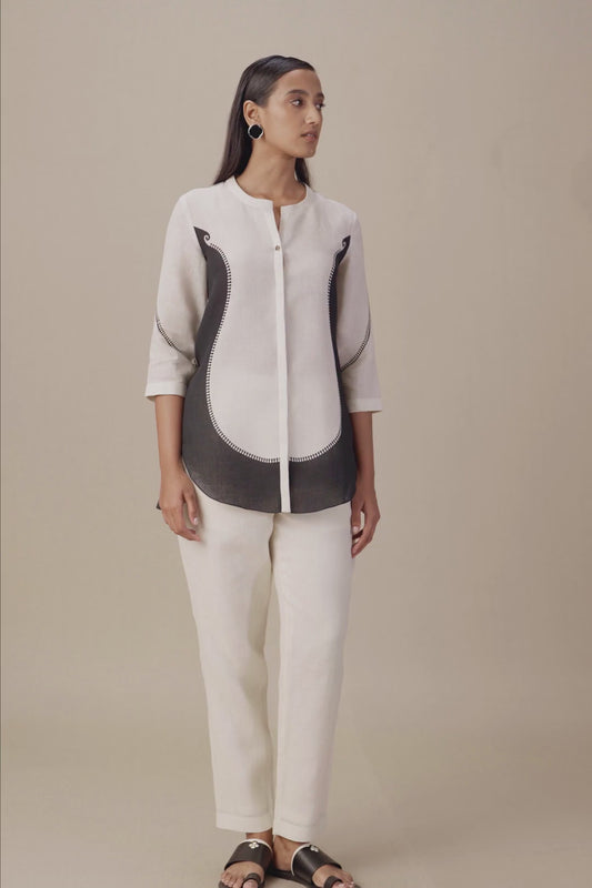 Linen Liyana Shirt Set – Ivory