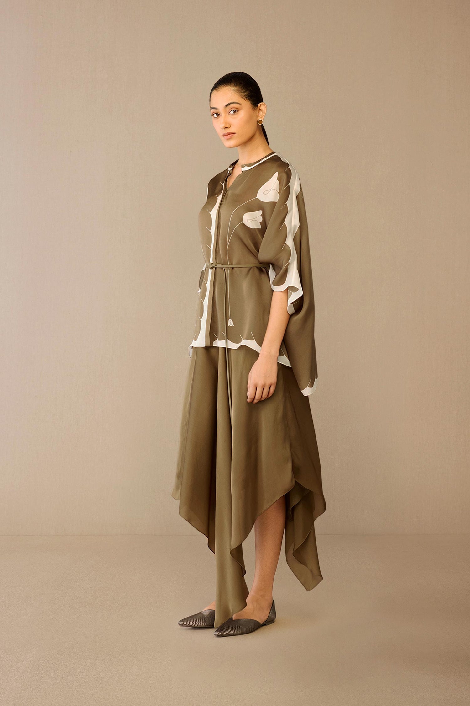  Organza Refa Shirt Set – Grey