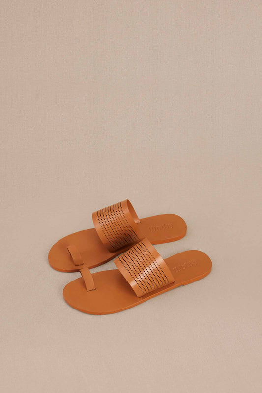 Leather Lesha Slip-ons – Brown