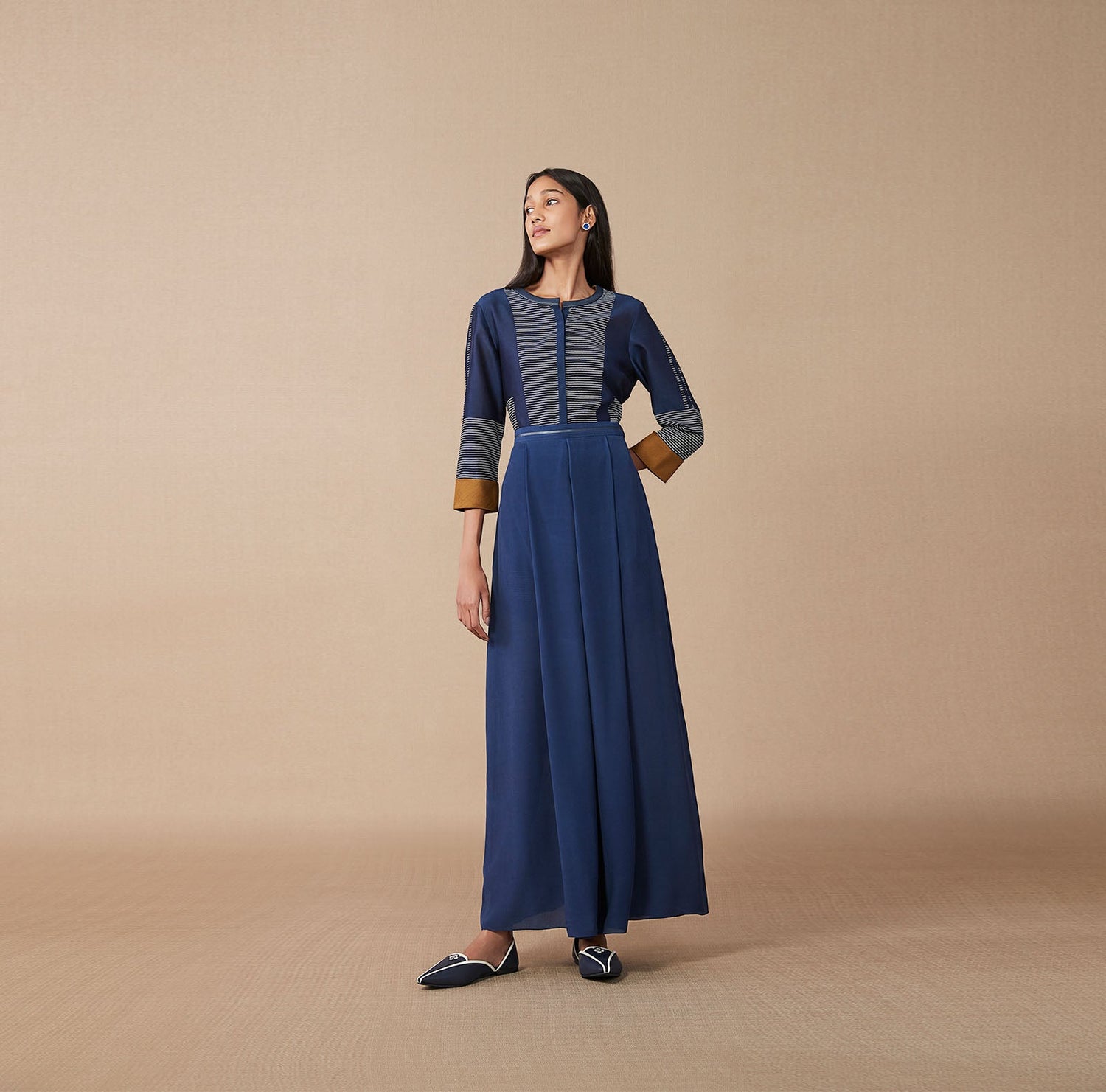  Crepe Hida Palazzo – Blue