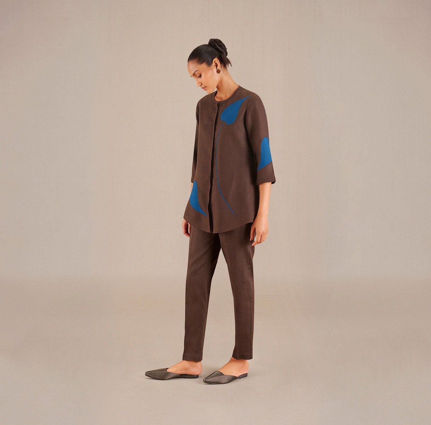  Linen Zenya Shirt Co-ord Set – Brown