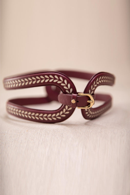 Leather Adara Belt – Red