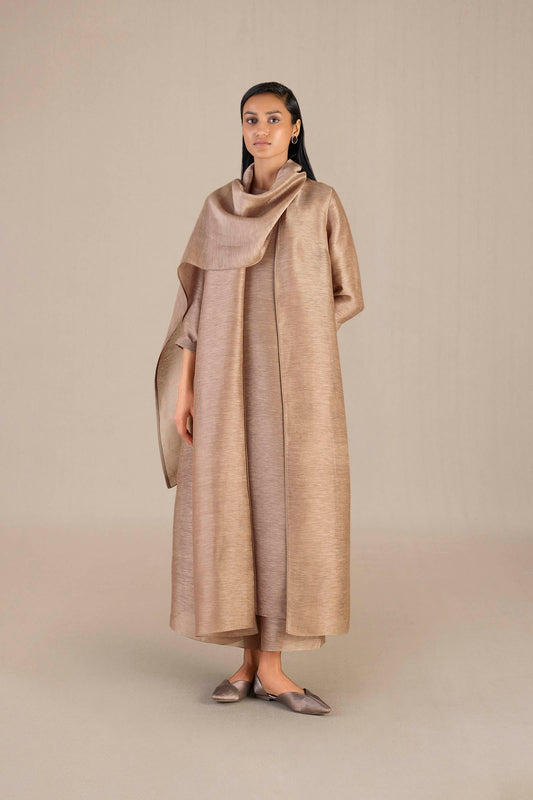 Linen Atiya Jacket Set – Brown