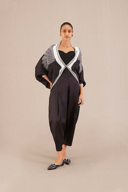 Organza Ziah Throw Set – Black
