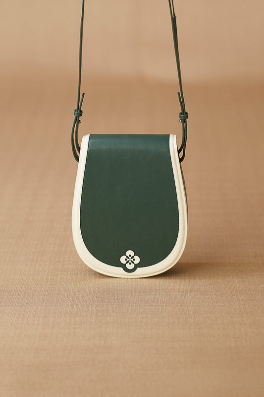 Faux Leather Izna Crossbody Bag – Green