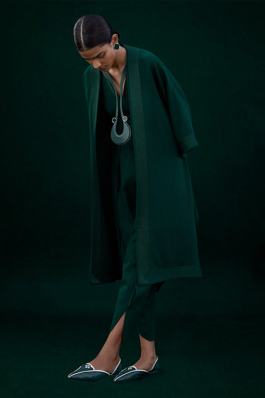 Wool Gigi Cape – Green