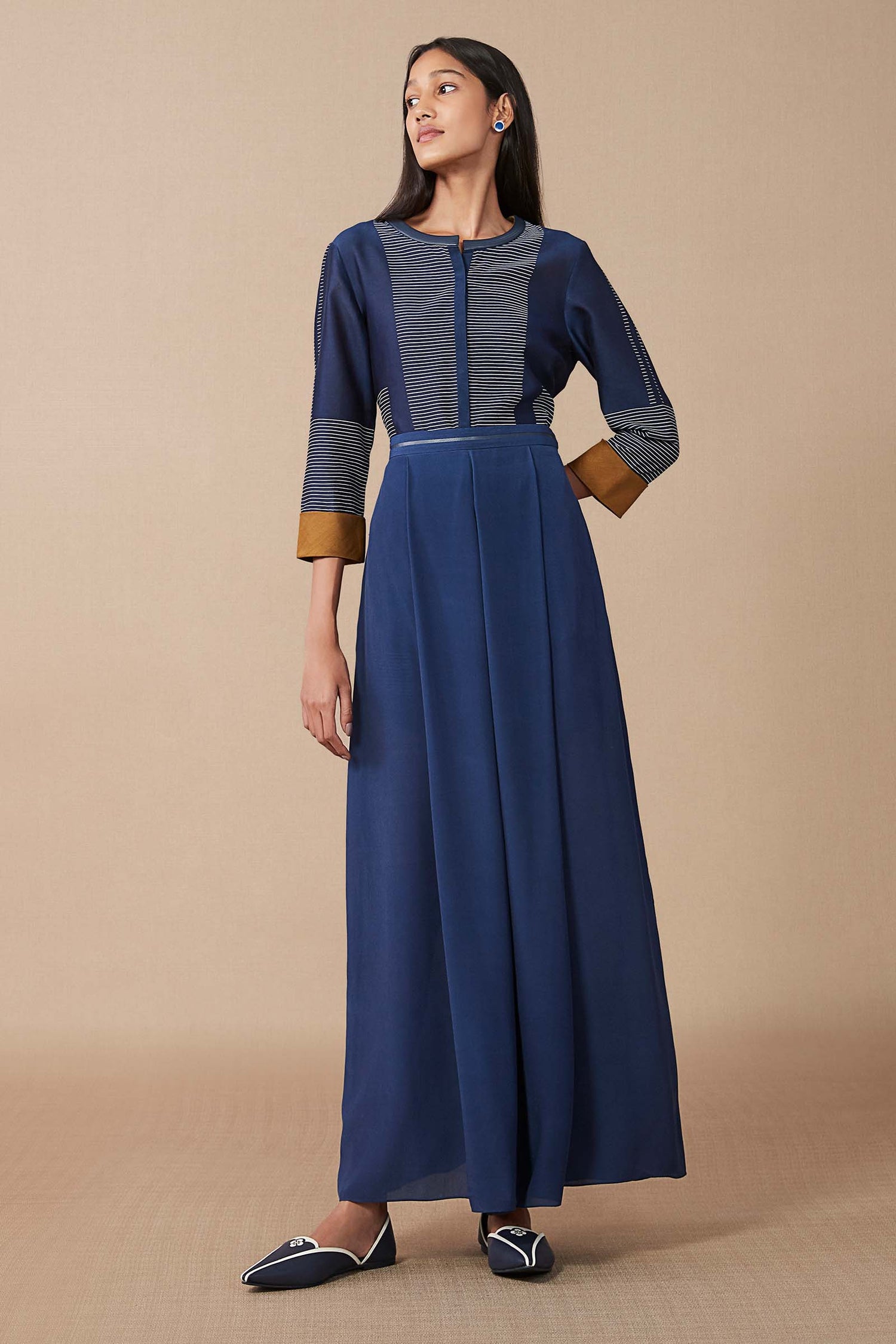  Crepe Hida Palazzo – Blue