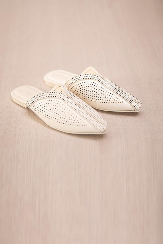 Leather Sabiha Mules – Beige